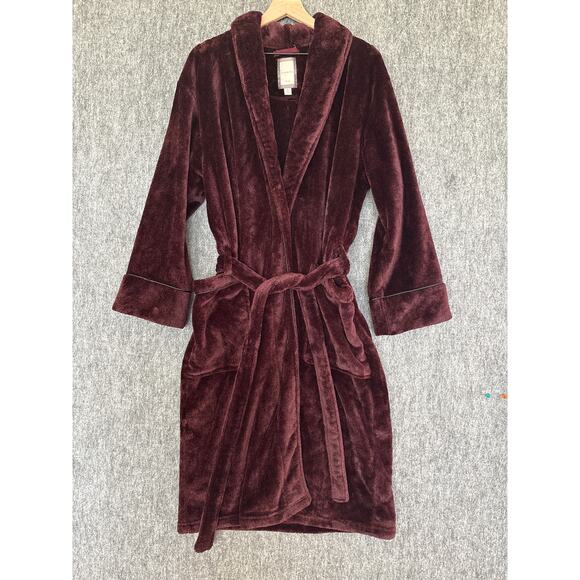 Daniel Buchler New York Plush Luxury Plush Robo Burgundy Pockets Size M/L Mens - Picture 1 of 5